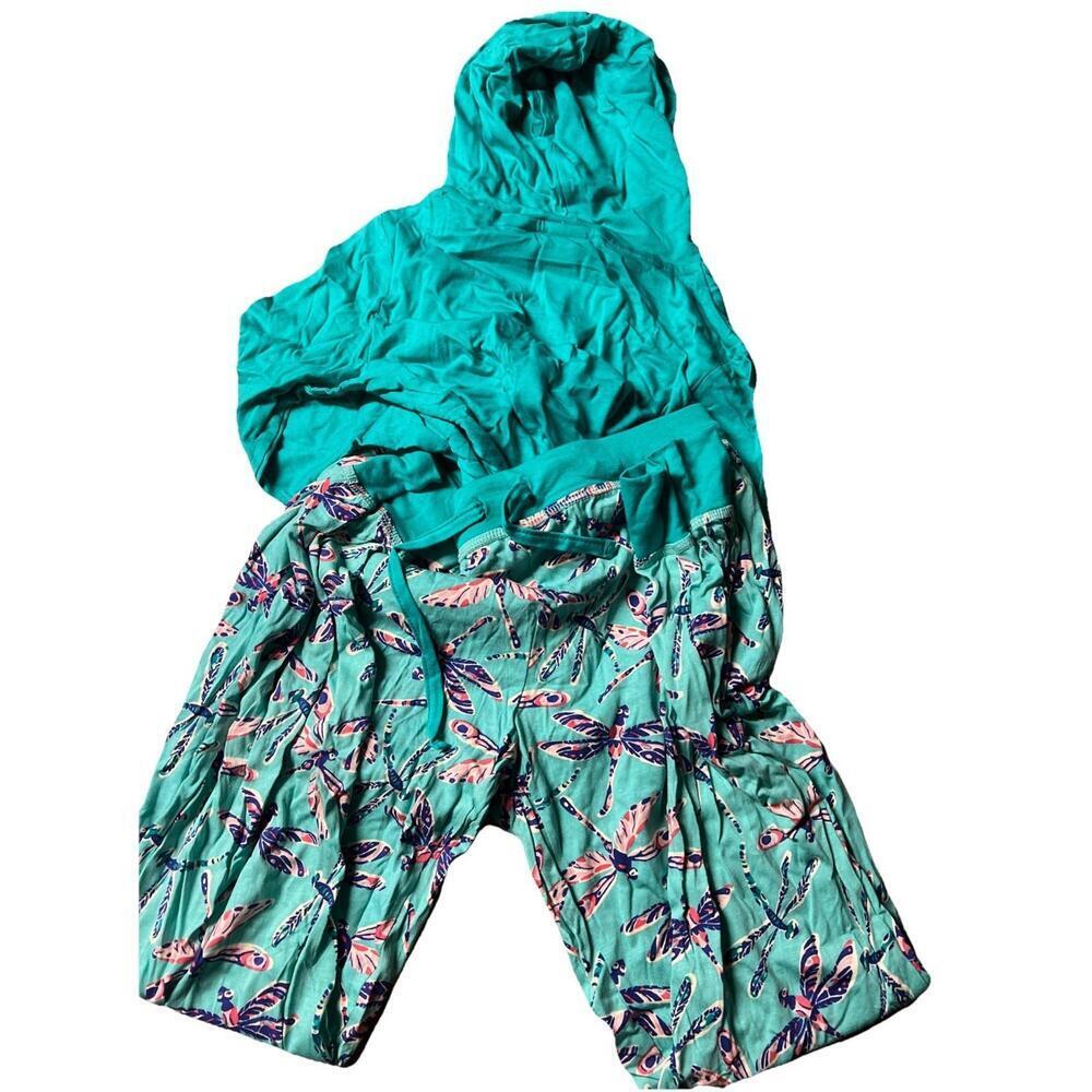 Munki Munki Womens 2 Piece Long Sleeve Hooded Pajama, , Size S. BS - Picture 2 of 2